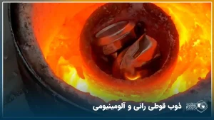 کوره ذوب قوطی های آلومینیومی در حال آب کردن این محصولات در دمای بالا