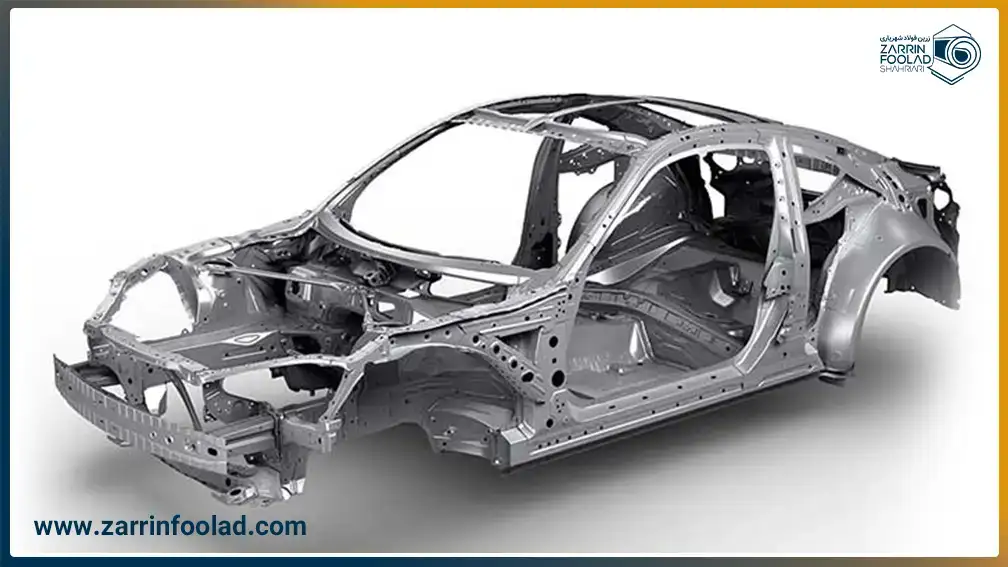 عکس بدنه یک خودرو که با ورق گالوانیزه ورق خودرو شهرکرد ساخته شده است