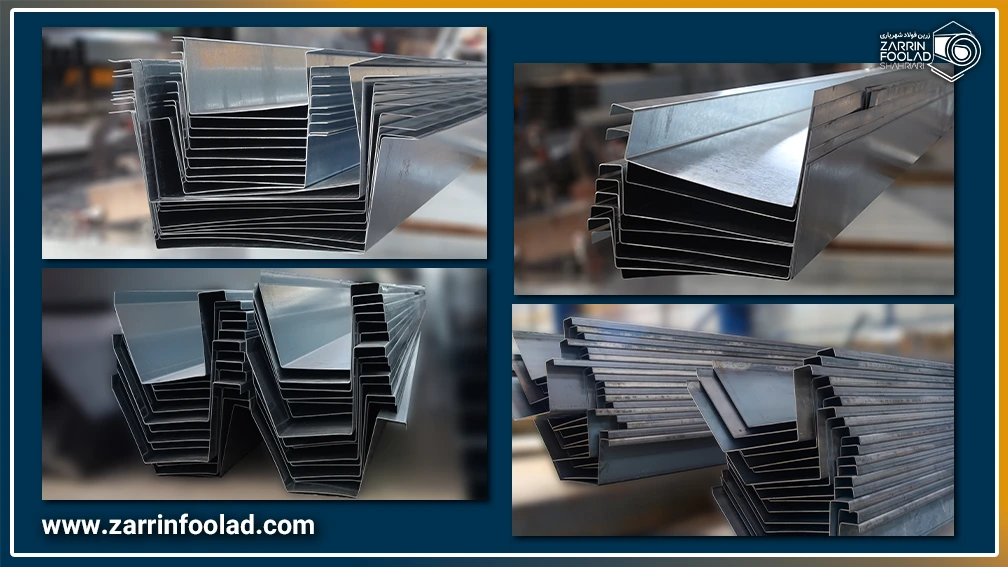 چهار محصول مختلف در با استفاده از خم پرس برک ساخته شدهاند در تصویر دیده میشود.