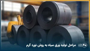 دپوی رول های سیاه فولاد مبارکه اصفهان در انبار
