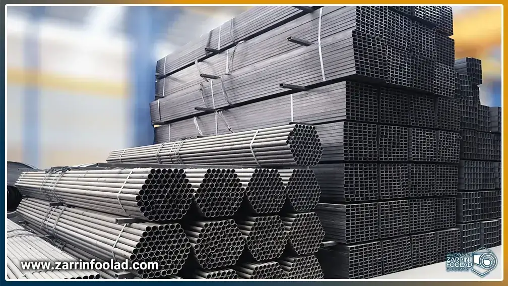 لوله و قوطی سیاه ساخته شده با ورق st37