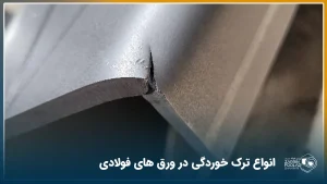 زاویه نزدیک از ترک خوردگی ورق گالوانیزه