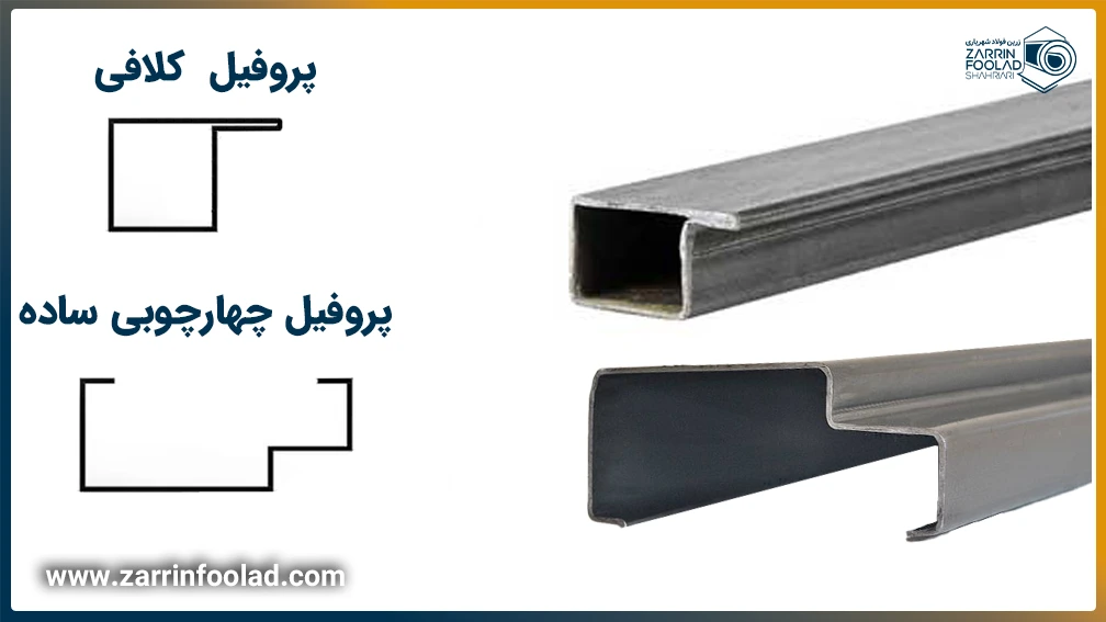 تفاوت تصویری پروفیل کلافی و چهارچوبی به همراه نقشه آن