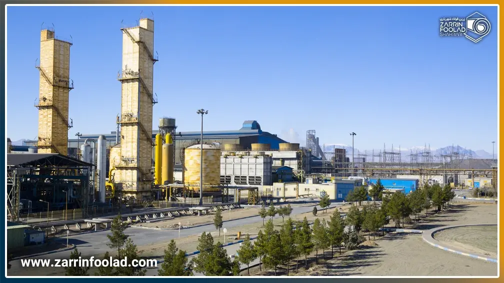نمایی از کارخانه فولاد سبا واقع در اصهان