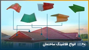 در این تصویر انواع فلاشینگ های ساختمان استفاده شده در یک منزل مسکونی به نمایش گذاشته شده است.