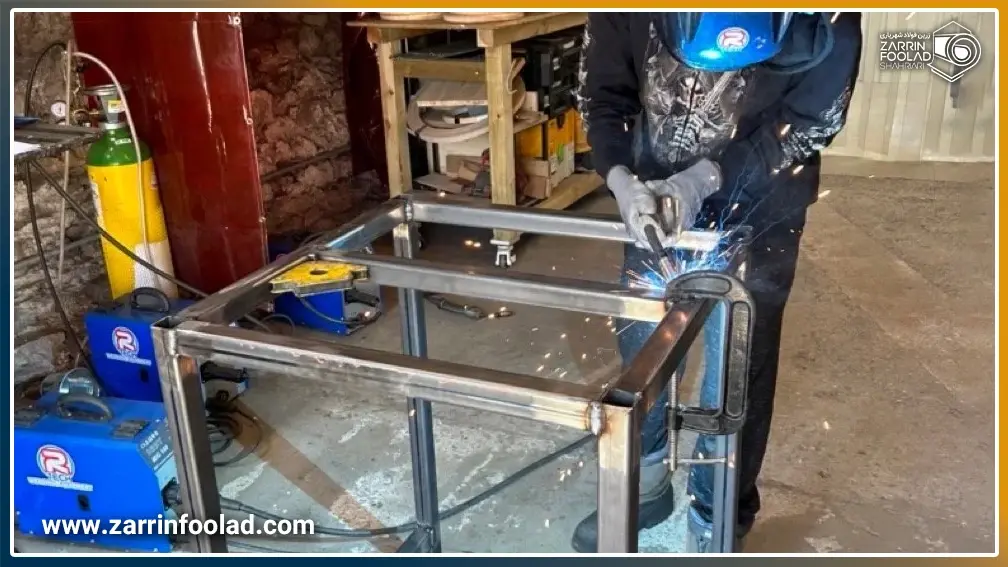 جوشکاری پروفیل برای ساخت میز فلزی