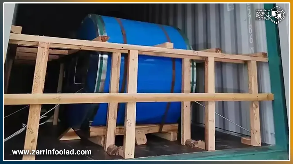 بسته بندی حرفه‌ای ورق رنگی گالوانیزه