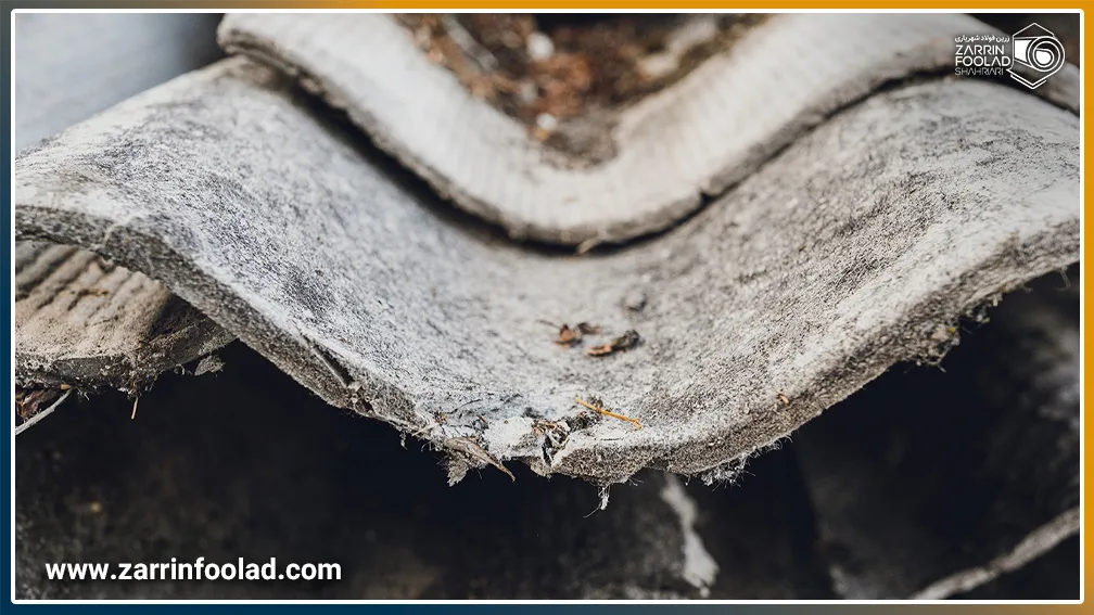 عکس ایرانیت آزبست دار از زاویه نزدیک